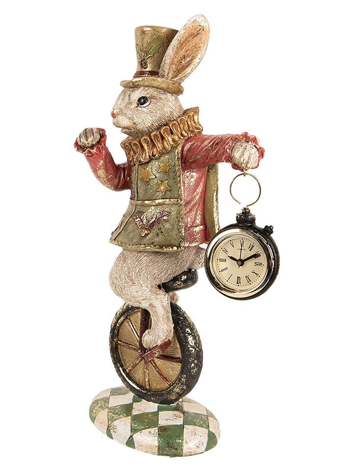 Clayre & Eef Figurka dekoracyjna w kolorze biało-czerwono-zielonym - 18 x 33 x 10 cm rozmiar: onesize