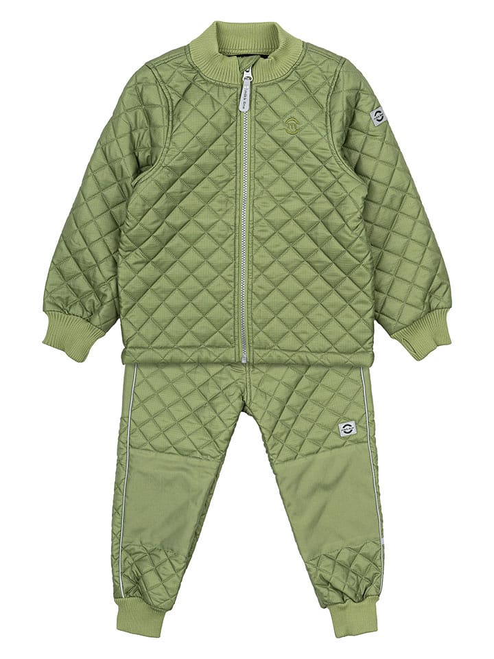 mikk-line 2-częściowy zestaw termiczny w kolorze zielonym rozmiar: 140