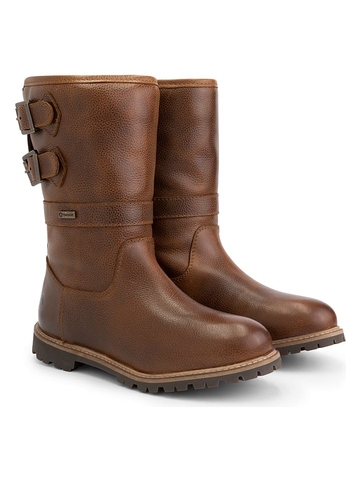 TRAVELIN' Skórzane kozaki "Yukon" w kolorze jasnobrązowym rozmiar: 39