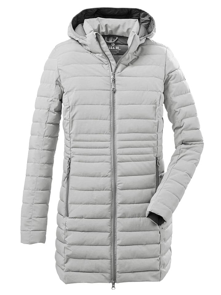 Killtec Płaszcz pikowany "Bacarya" w kolorze jasnoszarym rozmiar: 44