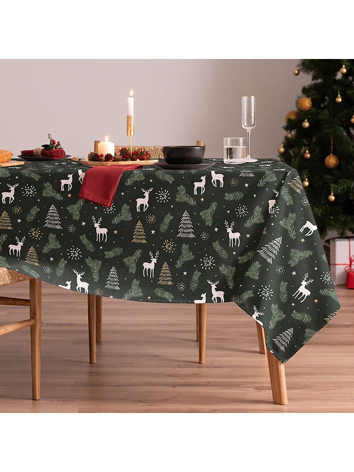 Mint Rugs Obrus "Christmas Santa" w kolorze zielonym rozmiar: 155x300 cm