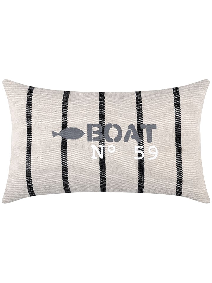 STOF France Poduszka "Pampellone" w kolorze beżowo-czarnym - 50 x 30 cm rozmiar: onesize