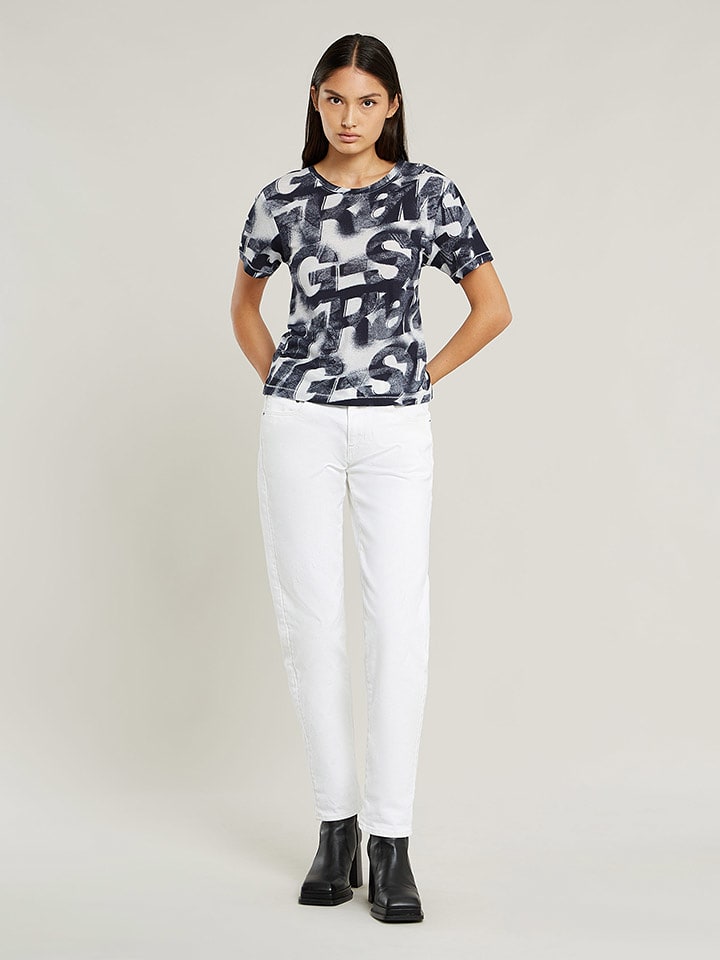 G-Star Koszulka w kolorze kremowo-czarnym rozmiar: M