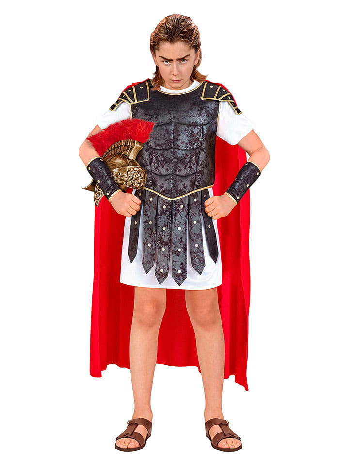 Carnival Party 3-częściowy kostium "Roman Centurion" w kolorze czarno-czerwono-białym rozmiar: 128