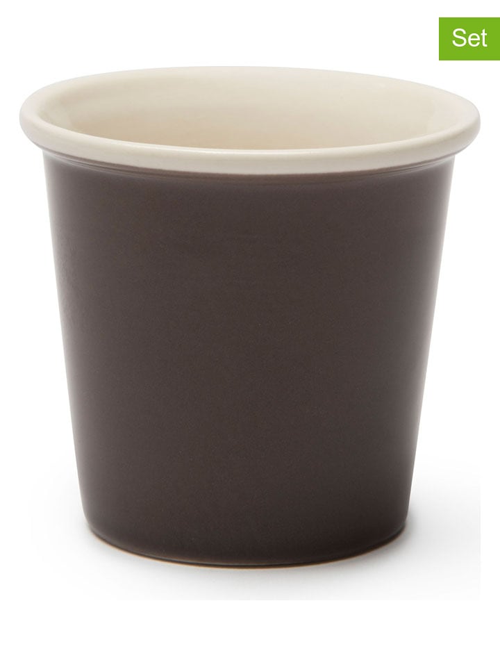Trendy Kitchen by EXCÉLSA Kubki (6 szt.) "Trendy" w kolorze szarym do kawy - 90 ml rozmiar: onesize