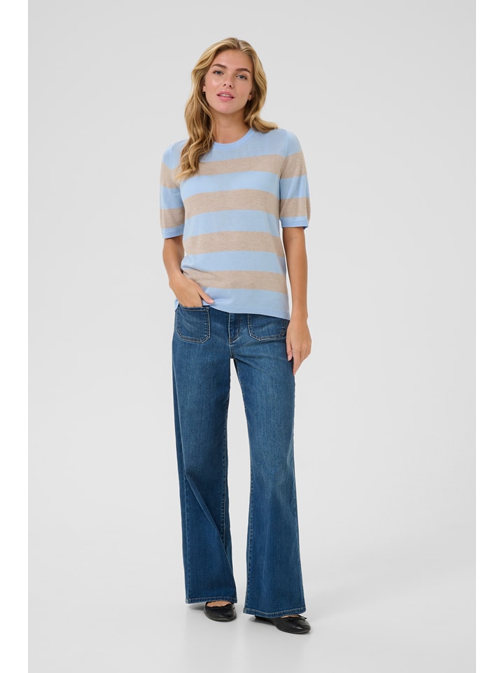 Kaffe Koszulka dzianinowa w kolorze błękitnym rozmiar: S