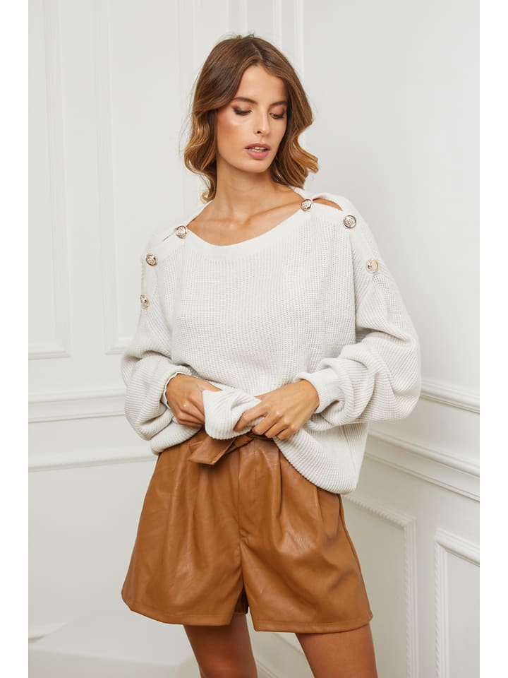 So Cachemire Sweter "Cornella" w kolorze kremowym rozmiar: S