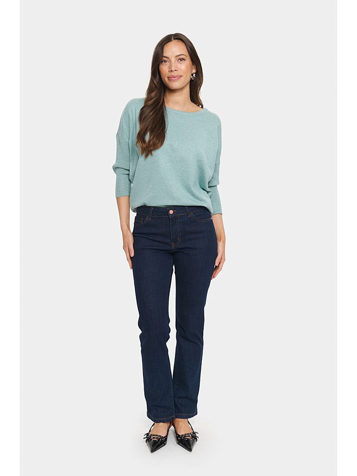 SAINT TROPEZ Sweter w kolorze turkusowym rozmiar: M