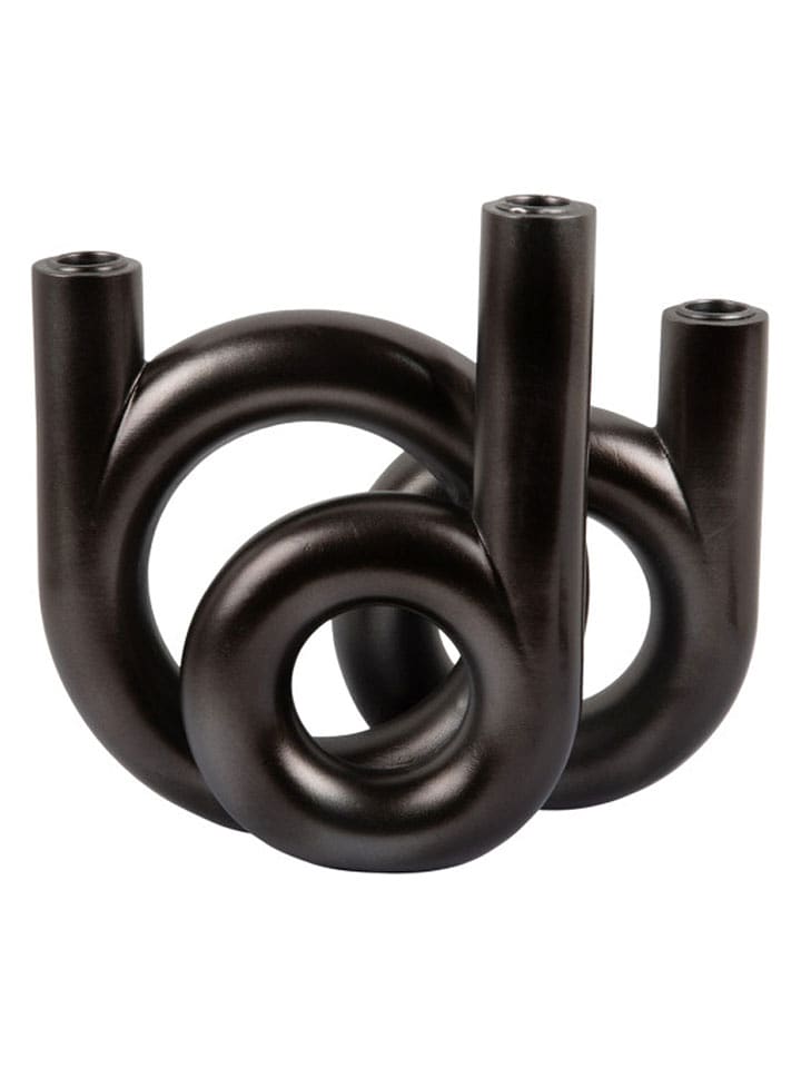 Present Time Świecznik w kolorze antracytowym - 20 x 12 cm rozmiar: onesize