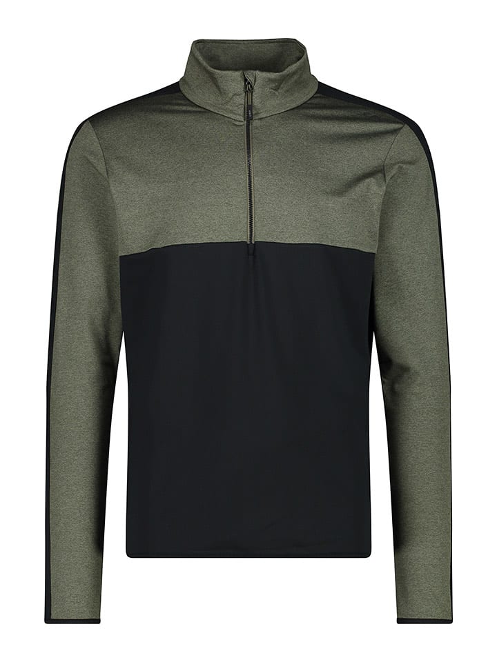 CMP Bluza polarowa w kolorze oliwkowo-czarnym rozmiar: 48