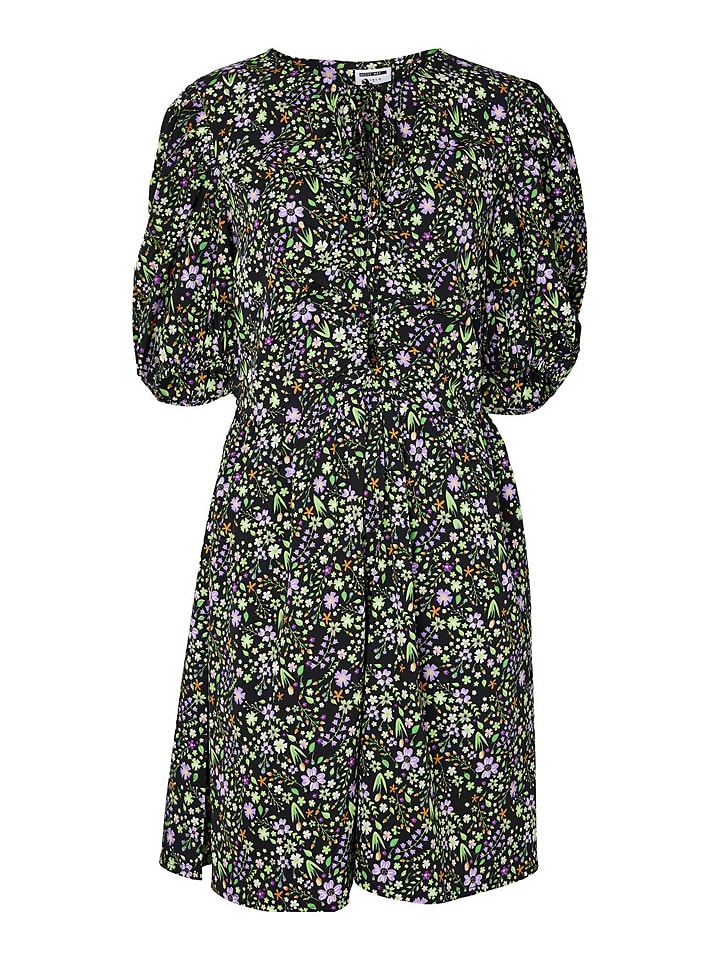 Noisy may Sukienka w kolorze czarnym ze wzorem rozmiar: XS