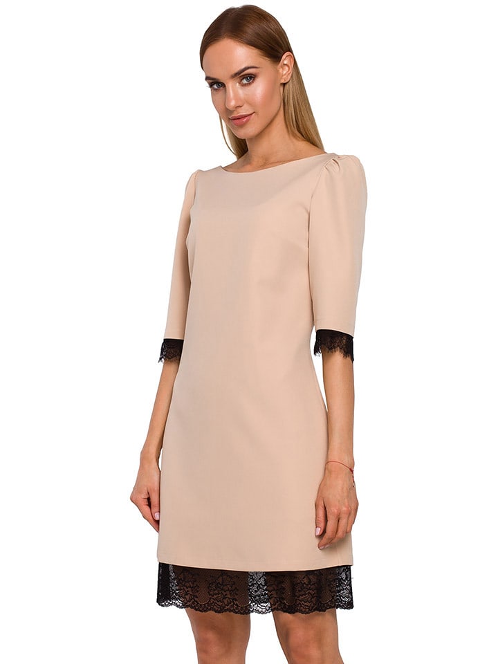 made of emotion Sukienka w kolorze beżowym rozmiar: M