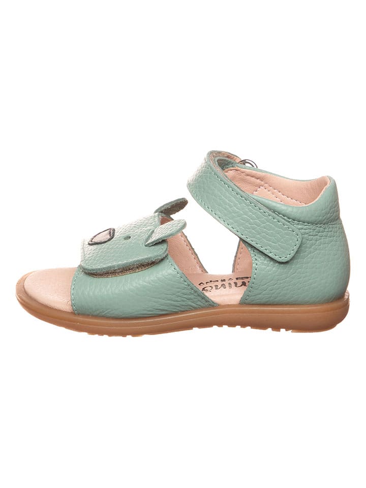 lamino Skórzane sandały w kolorze turkusowym rozmiar: 24