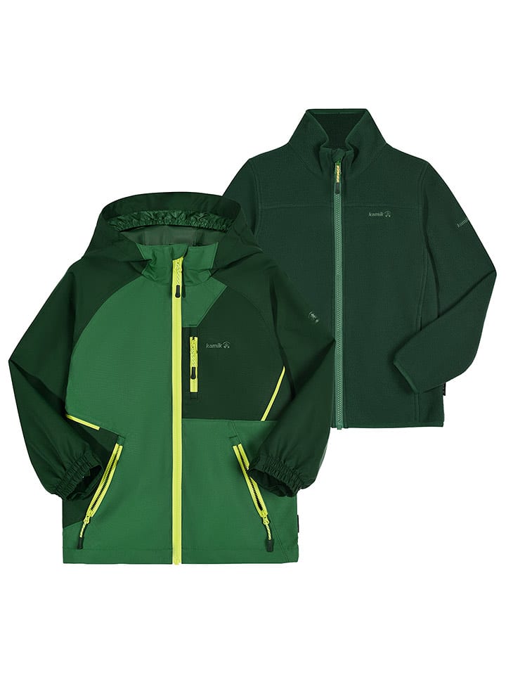 Kamik Kurtka przeciwdeszczowa 3w1 "Silas" w kolorze zielonym rozmiar: 104