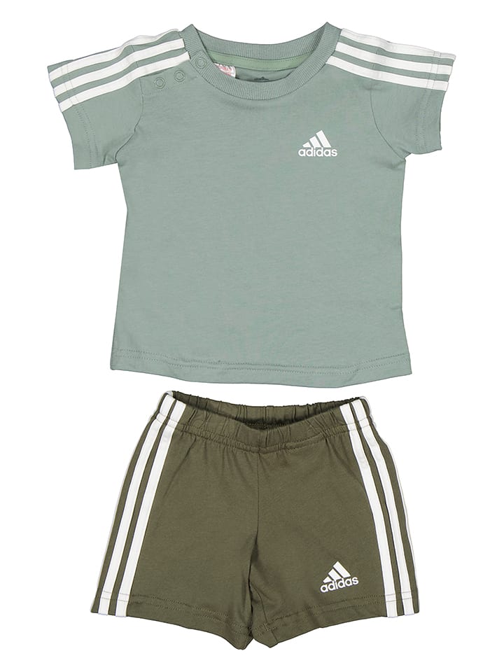 adidas 2-częściowy zestaw w kolorze zielonym rozmiar: 68