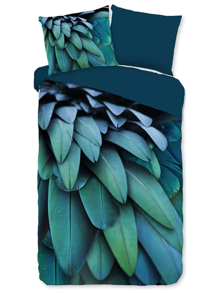 Pure Komplet pościeli "Heather" w kolorze niebieskim z mikrofibry rozmiar: 240x220 cm