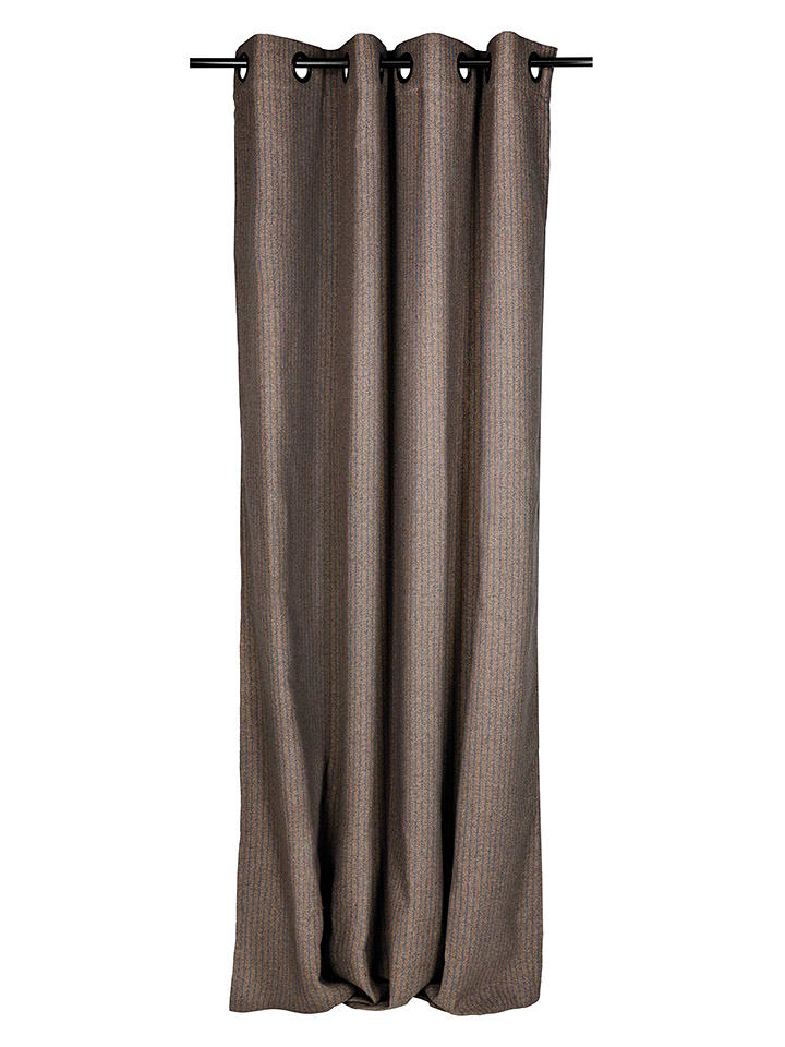 ESPRIT Zasłona "Fun" w kolorze brązowo-niebieskim z oczkami rozmiar: 140x250 cm