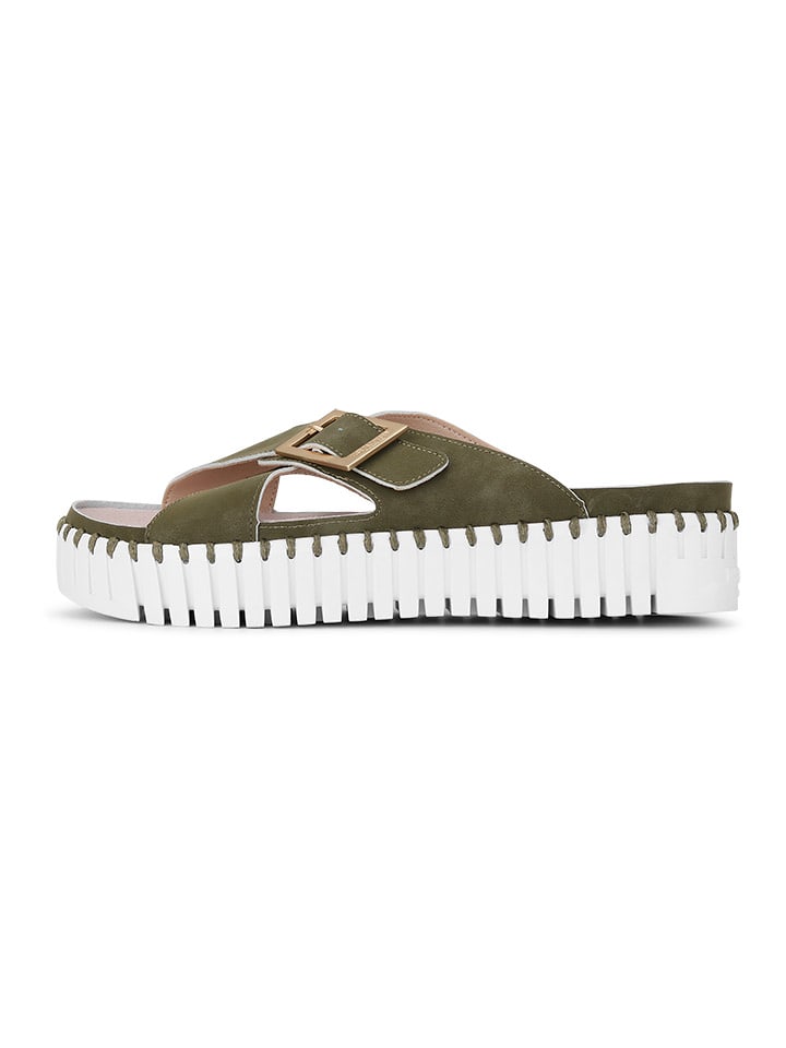 Ilse Jacobsen Klapki w kolorze khaki rozmiar: 37