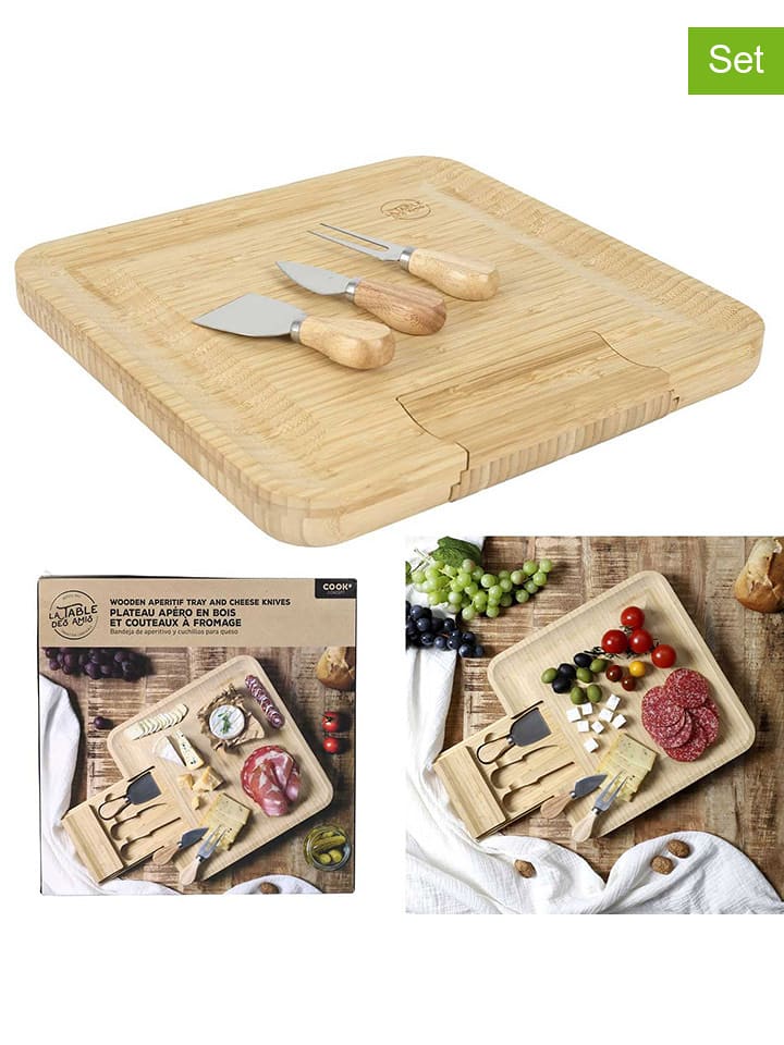 COOK CONCEPT 5-częściowy zestaw w kolorze jasnobrązowym do sera rozmiar: onesize