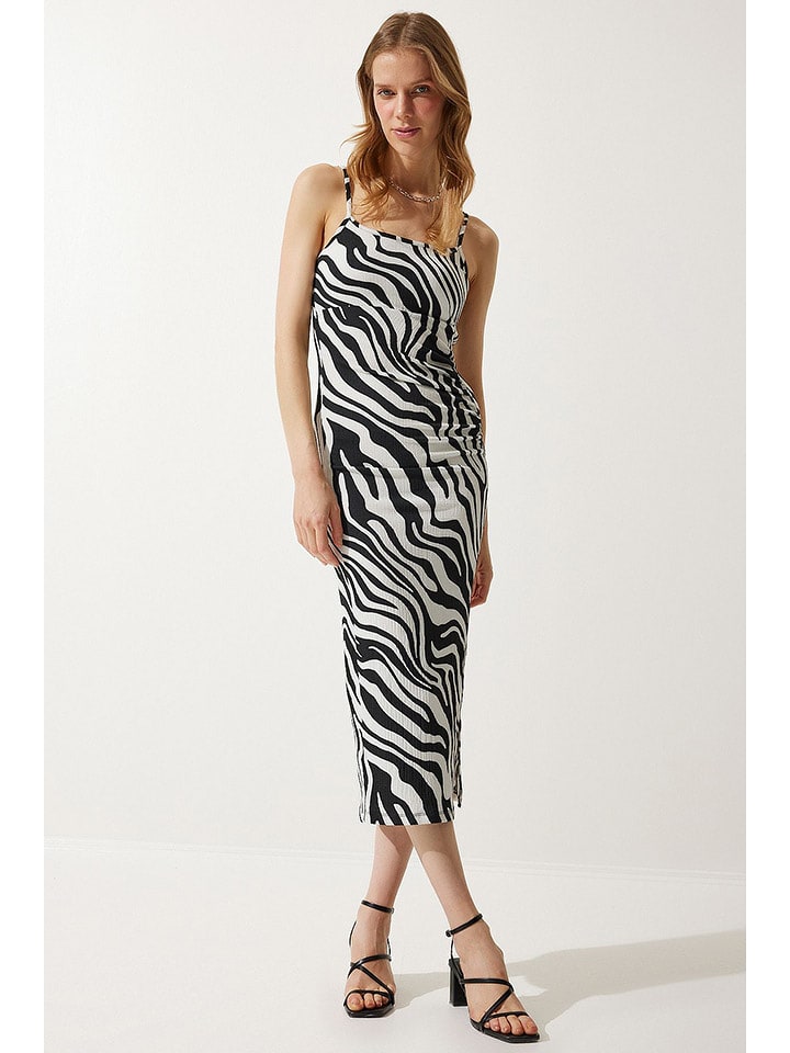 Happiness Istanbul Sukienka w kolorze czarno-białym rozmiar: 36