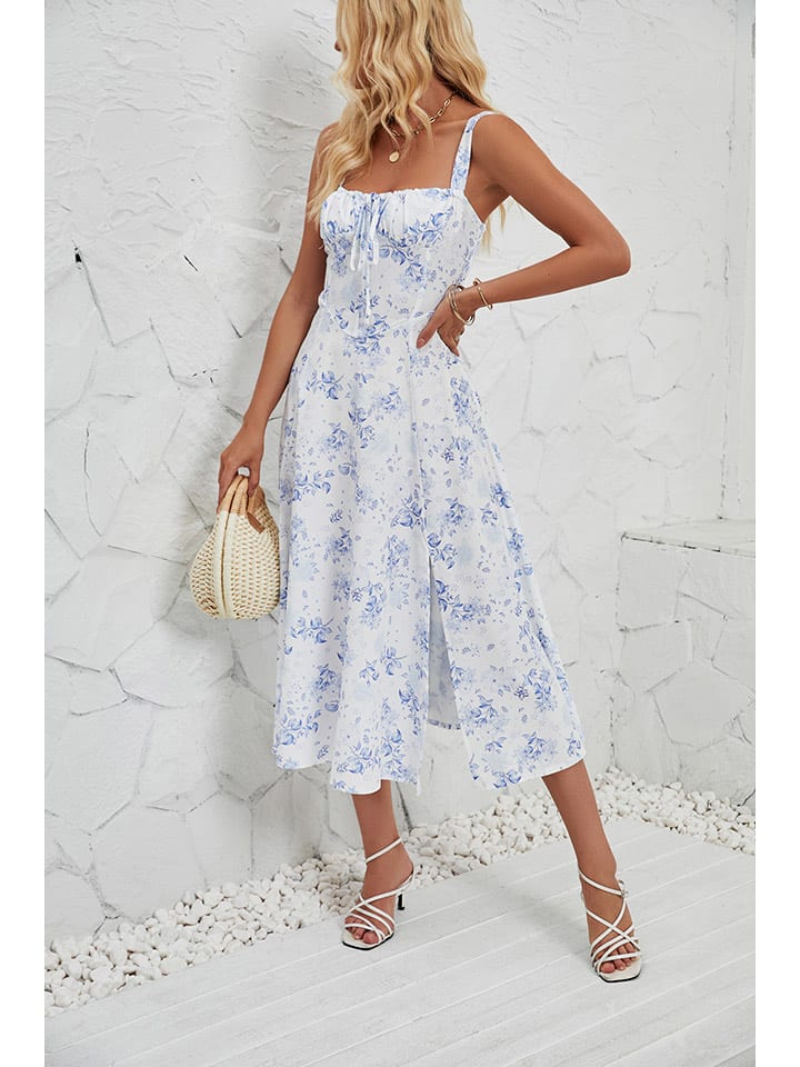 Tazga Sukienka w kolorze biało-niebieskim rozmiar: 36