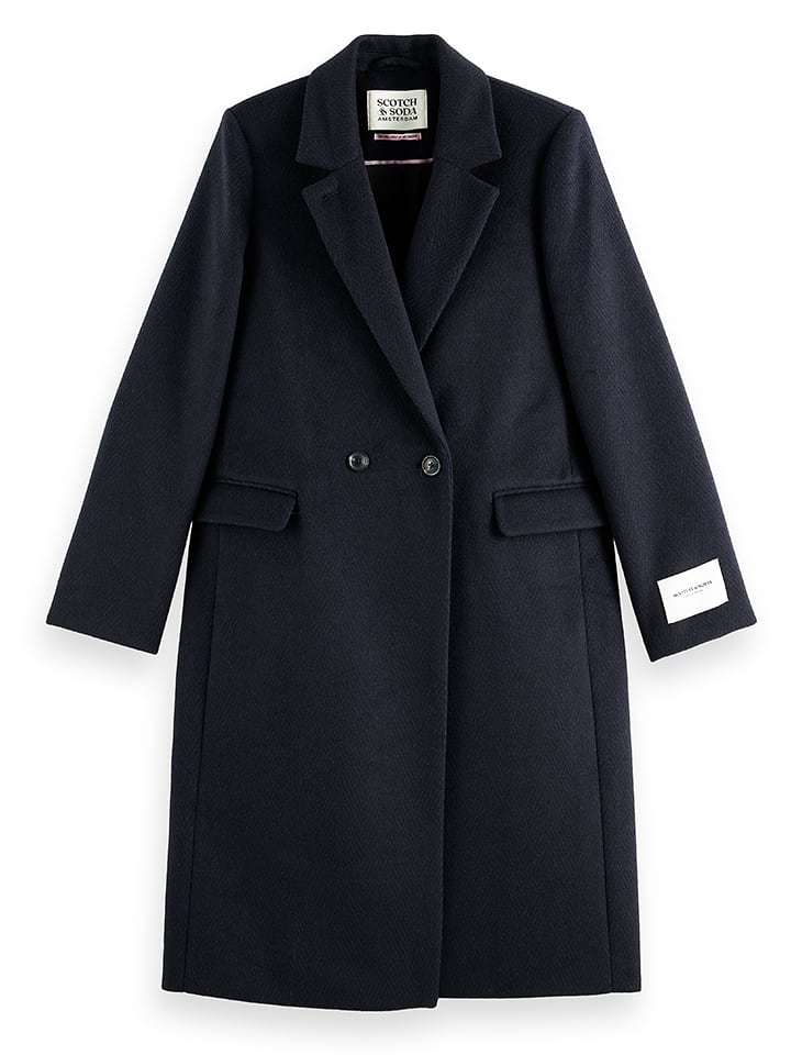 Scotch & Soda Płaszcz przejściowy w kolorze granatowym rozmiar: L