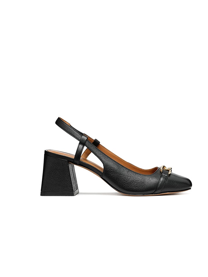 Geox Skórzane czółenka "Coronilla" w kolorze czarnym rozmiar: 38,5