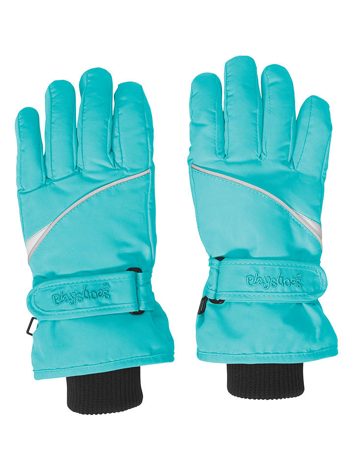 Playshoes Rękawiczki w kolorze turkusowym rozmiar: 110-122
