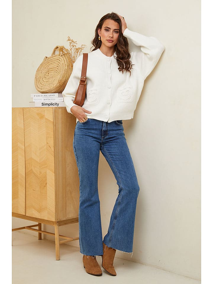 Soft Cashmere Kardigan w kolorze białym rozmiar: 38/40