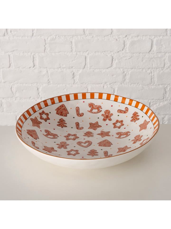 Boltze Miska "Ginger" w kolorze biało-jasnobrązowym - Ø 33,5 cm rozmiar: onesize