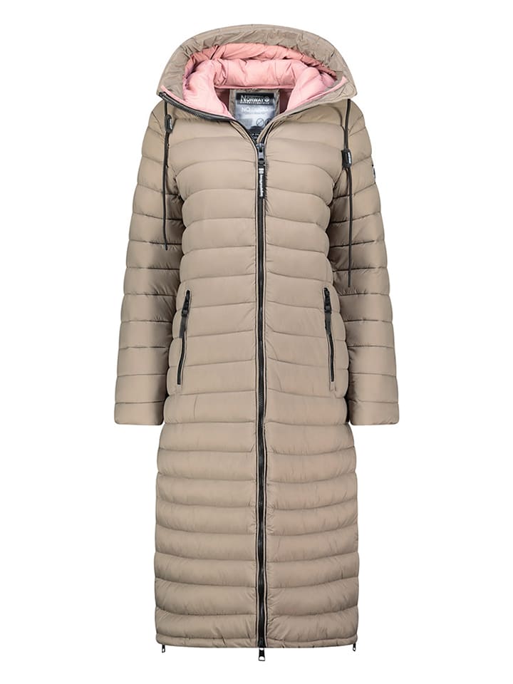 Geographical Norway Płaszcz zimowy "Azule" w kolorze szarobrązowym rozmiar: XL