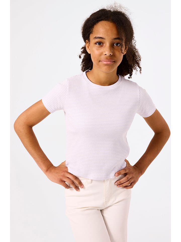 Garcia Koszulka w kolorze biało-fioletowym rozmiar: 152/158