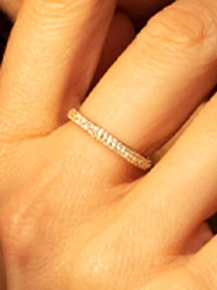 L instant d Or Złoty pierścionek "Amour Innocent" z cyrkoniami rozmiar: 52