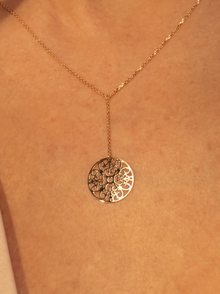 OR ÉCLAT Pozłacany naszyjnik "Rosace pendante" - dł. 42 cm rozmiar: onesize