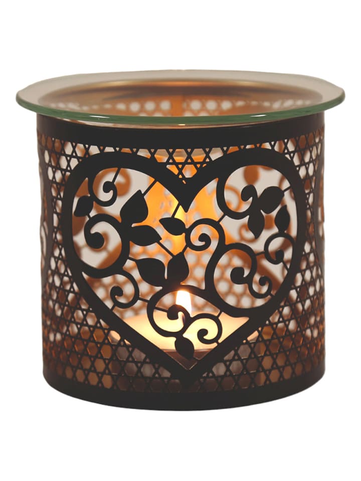 Woodbridge Kominek zapachowy "Heart" w kolorze złoto-czarnym - wys. 10 x Ø 10,5 cm rozmiar: onesize