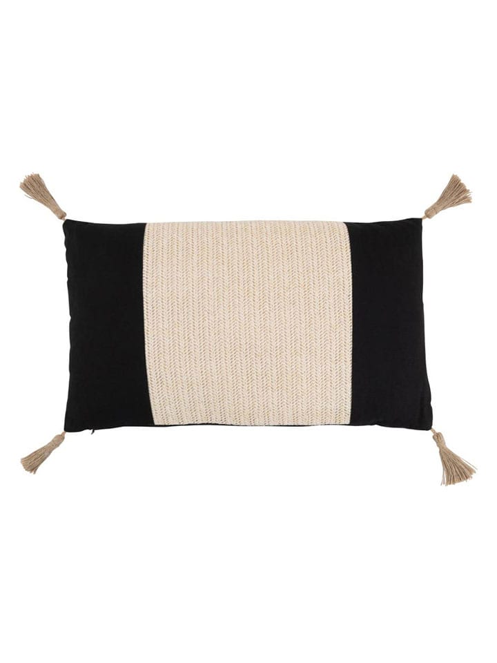 J Line Poduszka w kolorze kremowo-czarnym - 50 x 30 cm rozmiar: onesize