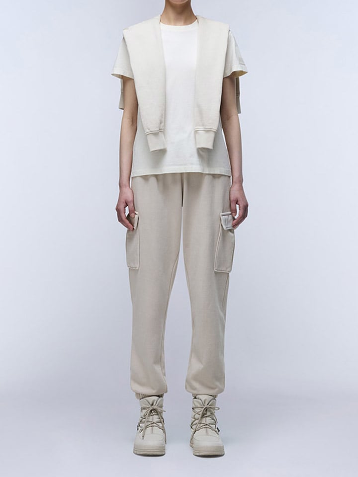 Napapijri Koszulka "Castor" w kolorze kremowym rozmiar: M