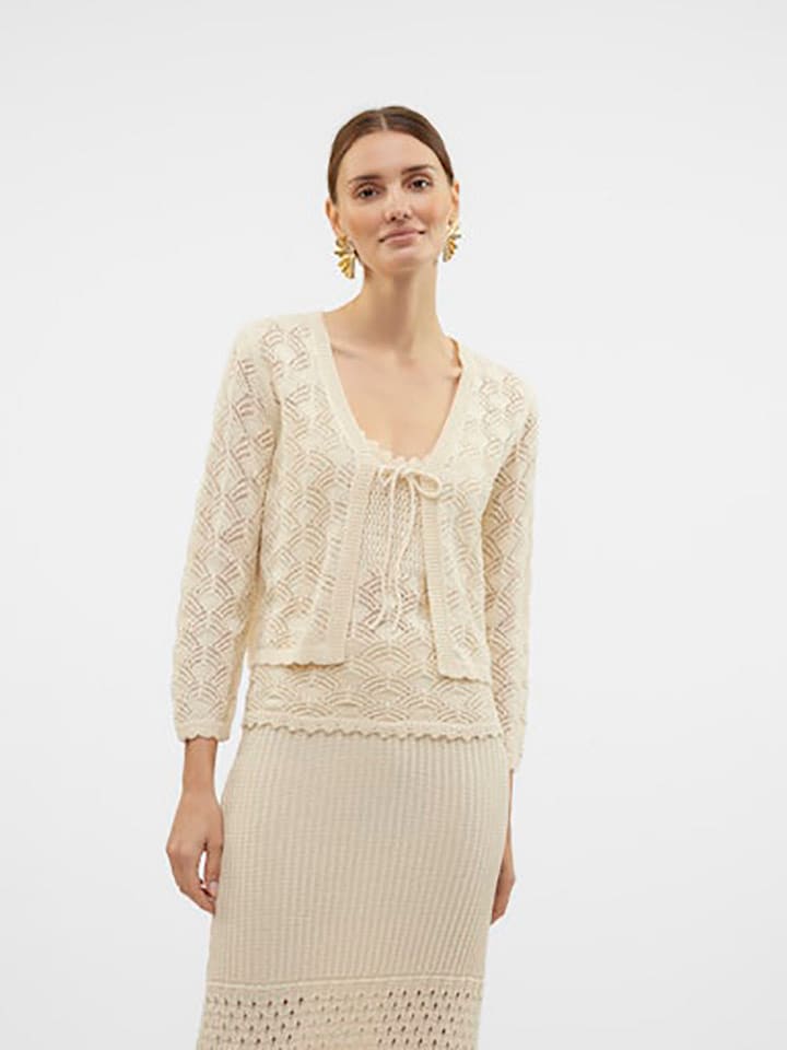 Vero Moda Kardigan w kolorze beżowym rozmiar: L
