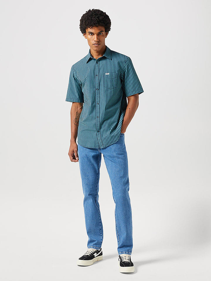 Wrangler Koszula - Regular fit - w kolorze turkusowym rozmiar: L
