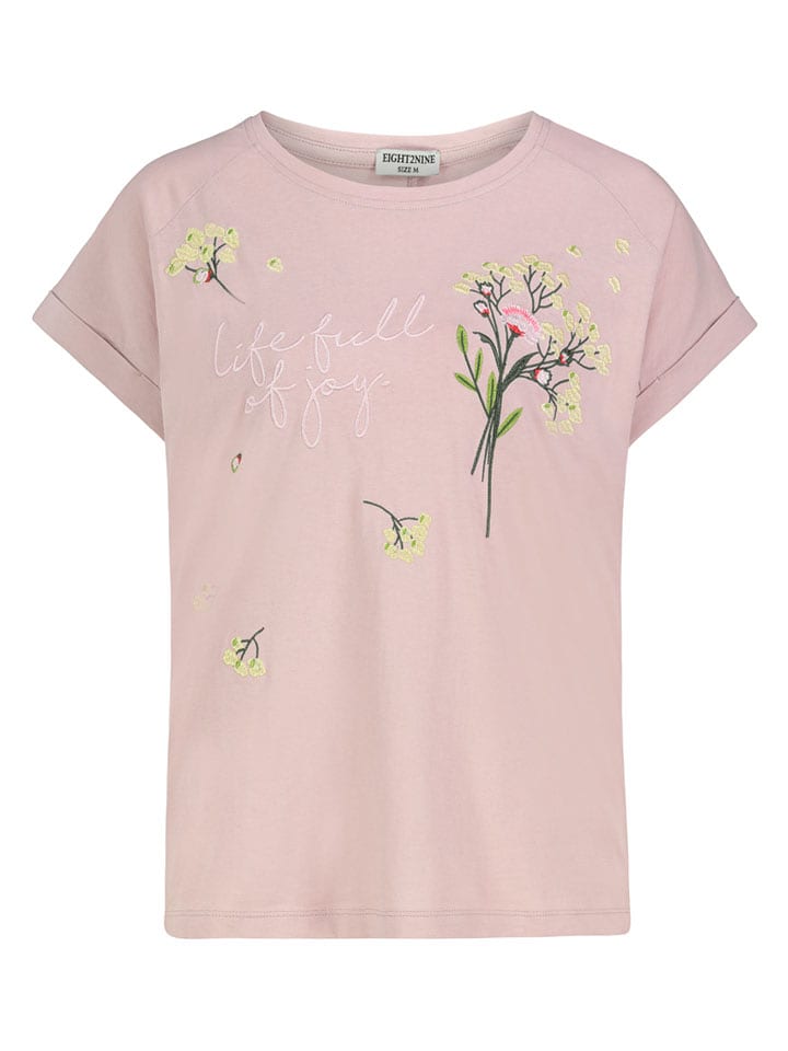 Eight2Nine Koszulka w kolorze szaroróżowym rozmiar: S
