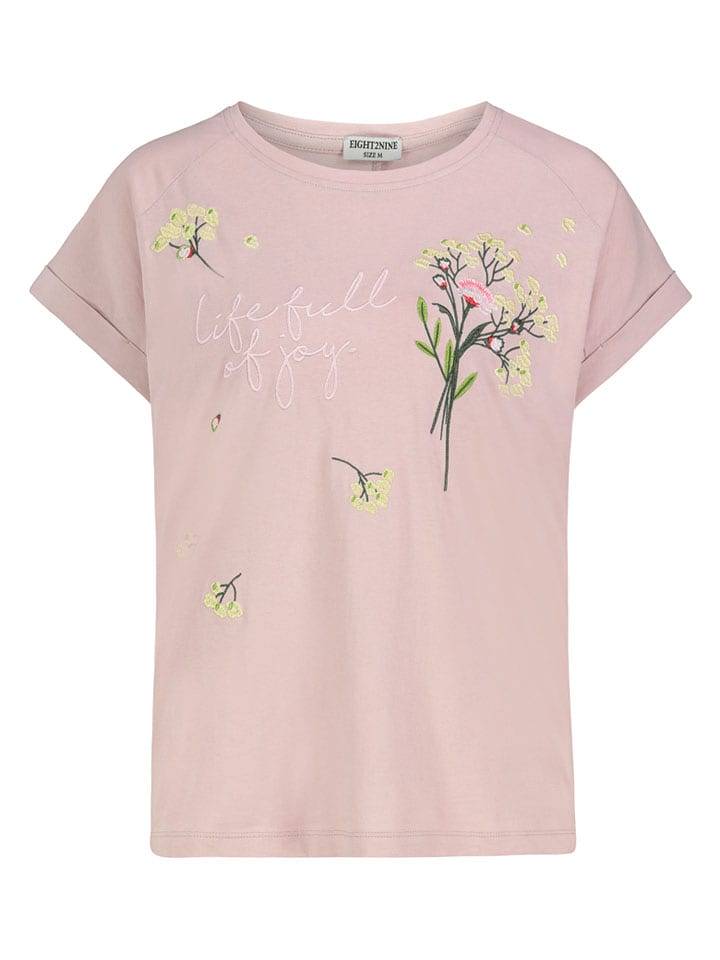 Eight2Nine Koszulka w kolorze szaroróżowym rozmiar: S