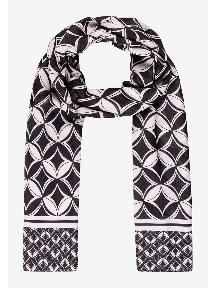 More & More Szal w kolorze czarno-białym - 180 x 70 cm rozmiar: onesize