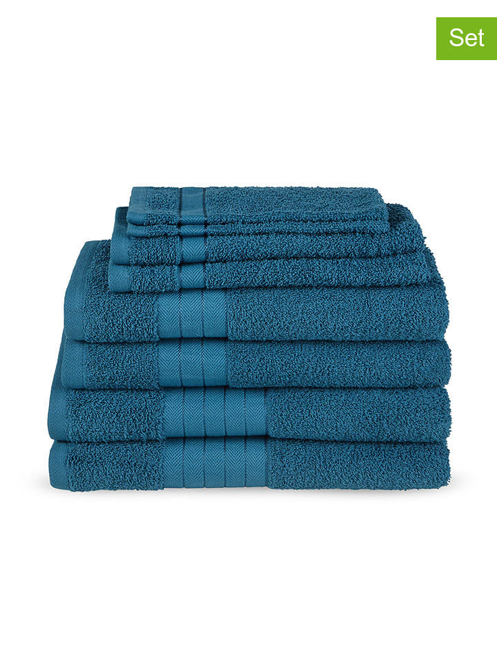 Good Morning 8-częściowy zestaw ręczników w kolorze morskim rozmiar: onesize