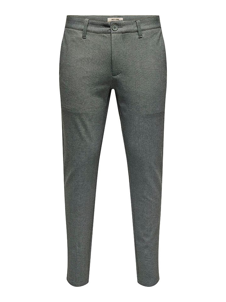 ONLY & SONS Spodnie chino "Mark" - Slim fit - w kolorze szarym rozmiar: W30/L34