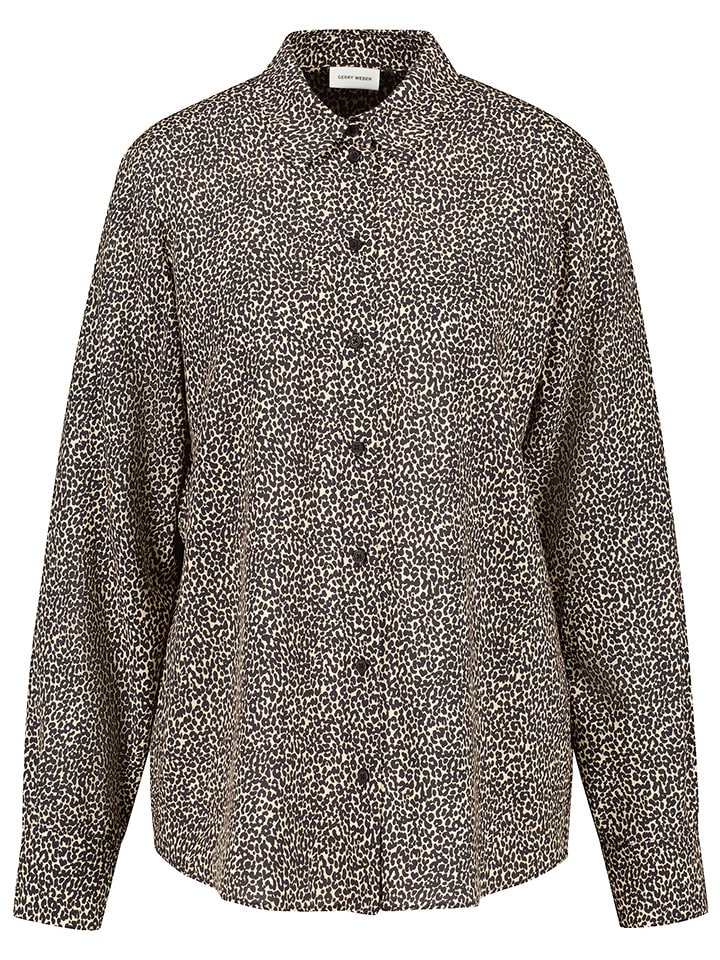 Gerry Weber Bluzka w kolorze czarno-beżowym rozmiar: 38