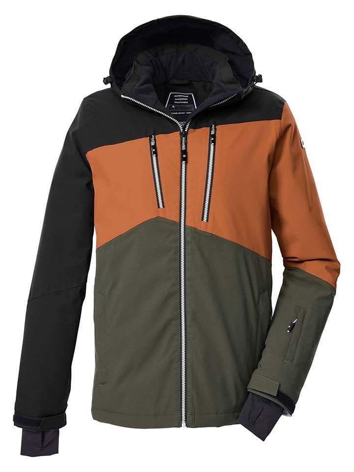 Killtec Kurtka narciarska w kolorze oliwkowo-pomarańczowym rozmiar: S
