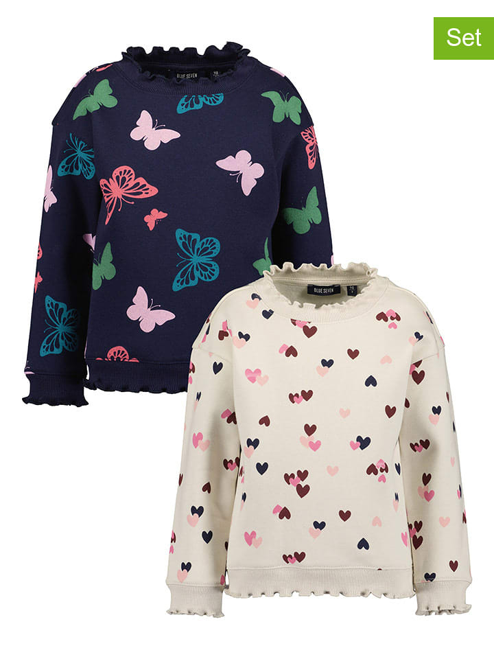 Blue Seven Bluzy (2 szt.) w kolorze granatowym rozmiar: 116