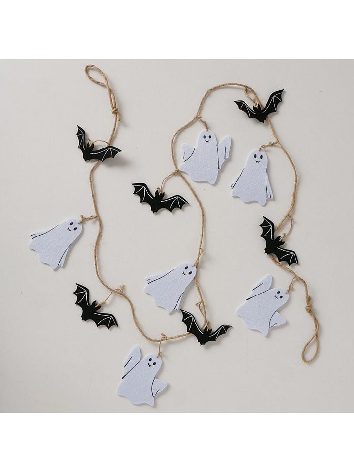 Boltze Girlanda "Ghostie" w kolorze czarno-białym - dł. 160 cm rozmiar: onesize