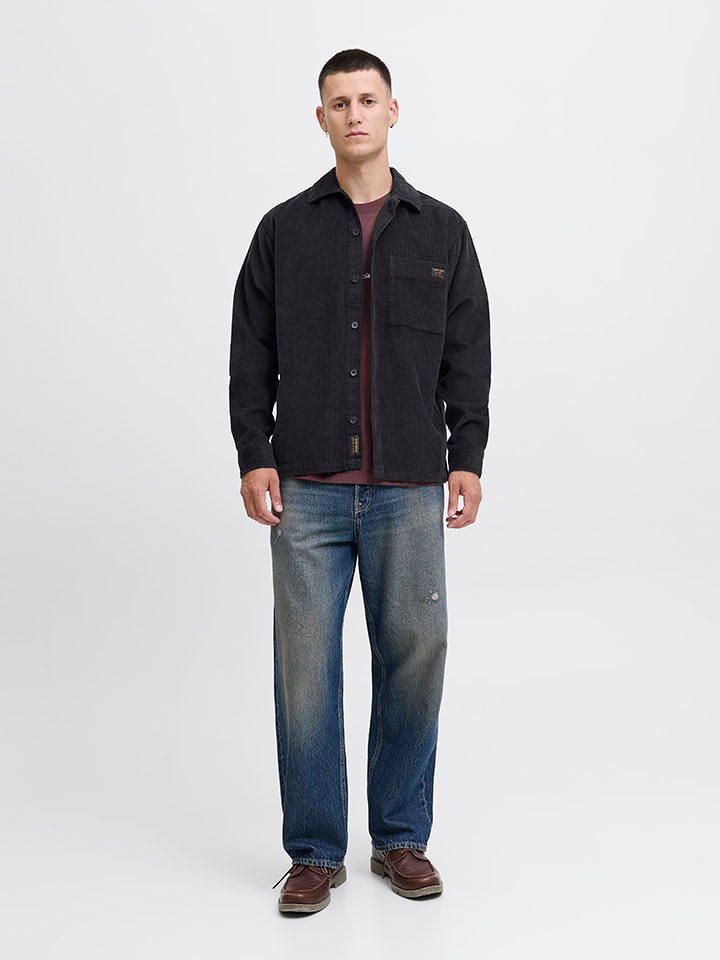 Jack & Jones Koszula sztruksowa w kolorze czarnym rozmiar: L