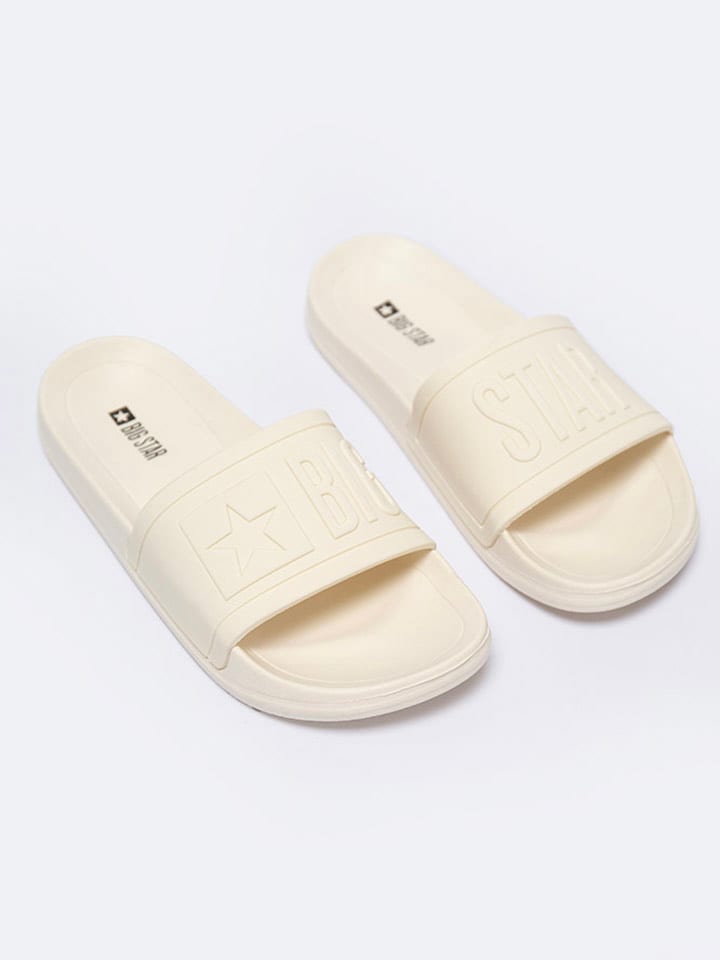 BIG STAR Klapki w kolorze kremowym rozmiar: 39